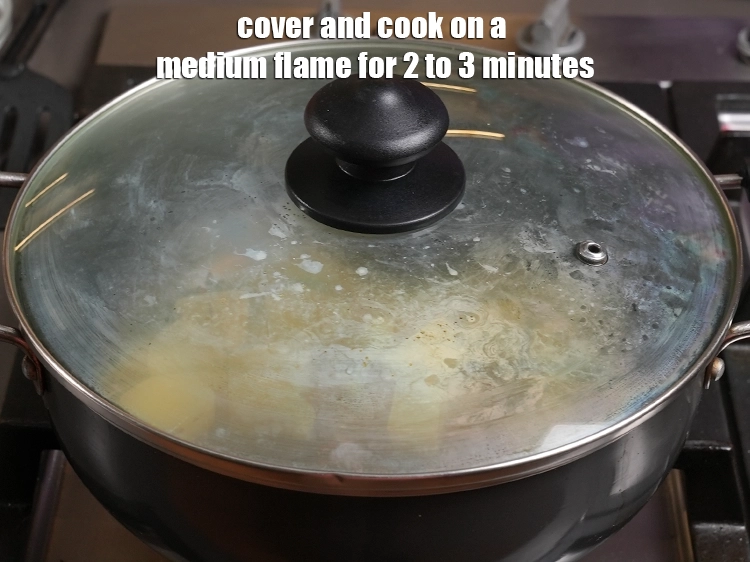 Step 13 – <p><span style="background-color:rgb(255,255,255);color:rgb(0,0,0);">Cover and cook on a medium flame for 2 to 3 minutes. Make sure …