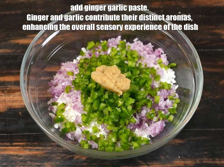 Step 6 – <p>Add 2 tsp ginger garlic paste. Ginger and garlic contribute their distinct aromas, enhancing the …