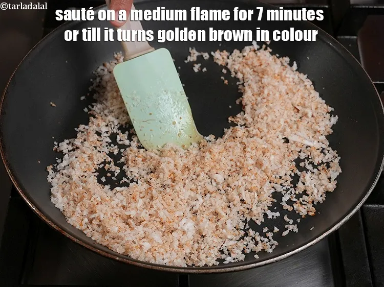 Step 11 – <p>Sauté on a medium flame for 7 minutes or till it turns golden brown in …