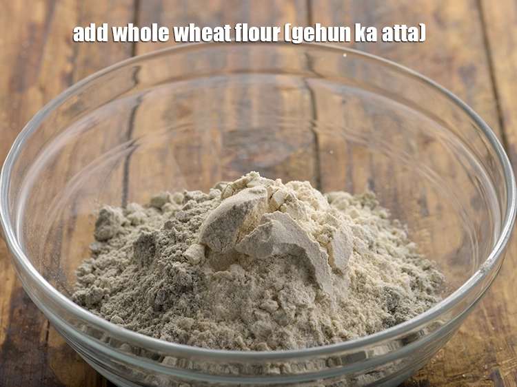 Step 4 – <p>Add <span style="background-color:rgb(255,255,255);color:rgb(0,0,0);">1/4 cup </span><a href="https://www.tarladalal.com/glossary-whole-wheat-flour-gehun-ka-atta-gehun-ka-aata-429i"><u>whole wheat flour (gehun ka atta)</u></a>. <span style="background-color:rgb(255,255,255);color:rgb(0,0,0);">Bajra flour can …
