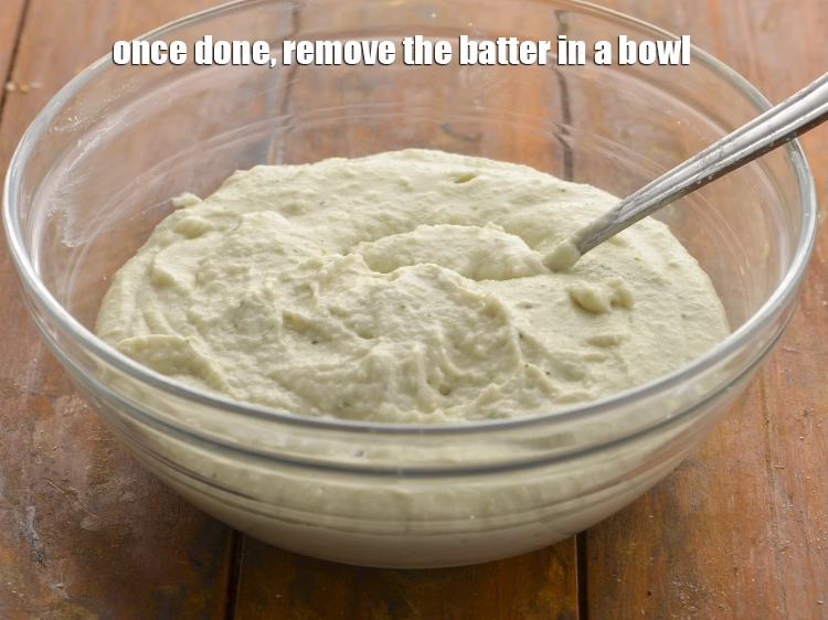 Step 19 – <p>Once done, remove the batter in a bowl. The <strong>medu vada</strong> batter should have a …