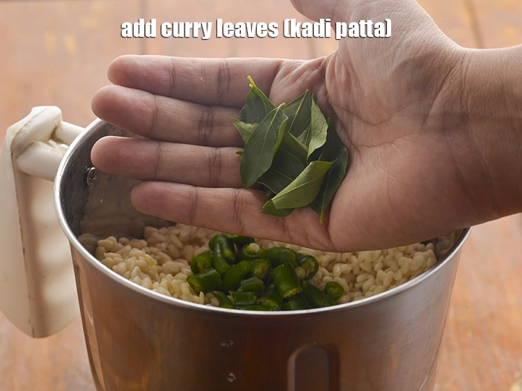 Step 15 – <p>Add the <span style="background-color:rgb(255,255,255);color:rgb(0,0,0);">8 to 10 </span><a href="https://www.tarladalal.com/glossary-curry-leaves-kadi-patta-kadipatta-388i"><u>curry leaves (kadi patta)</u></a>.</p>