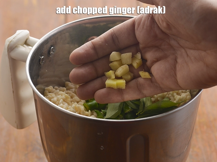 Step 16 – <p>Add the <span style="background-color:rgb(255,255,255);color:rgb(0,0,0);">1 tsp </span><a href="https://www.tarladalal.com/glossary-ginger-adrak-453i#ing_2366"><u>chopped ginger (adrak)</u></a>.&nbsp;</p>