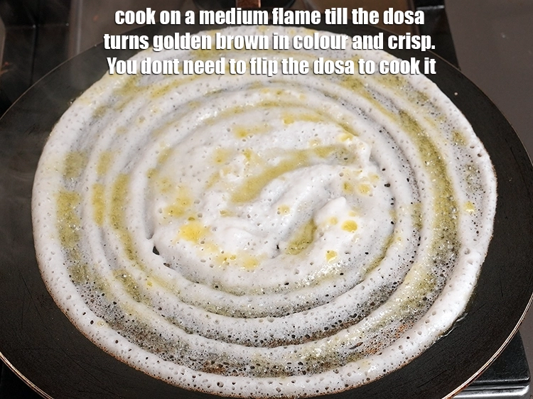 Step 22 – <p>You dont need to flip the&nbsp;crispy paper dosa&nbsp;to cook it.</p>
