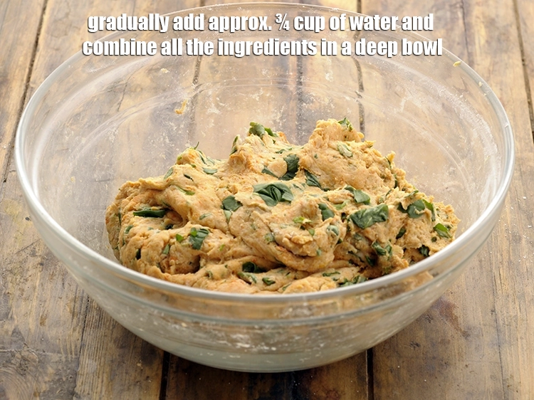 Step 12 – <p>Gradually add approx. ¾ cup of water and combine all the ingredients in a deep …