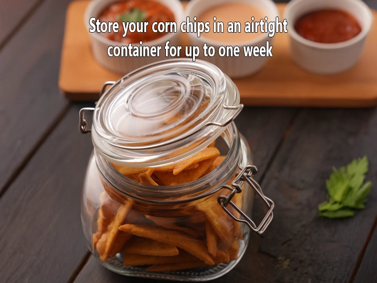 Step 19 – <p>Store your <strong>corn chips </strong>in an <strong>airtight container</strong> for up to one week. This is …