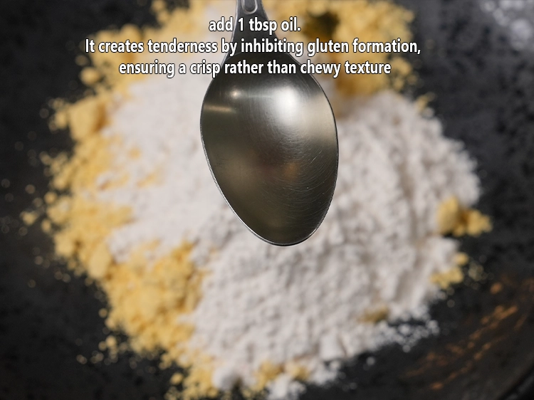 Step 5 – <p>Add 1 tbsp <a href="/glossary-oil-671i"><u>oil</u></a><u>. </u>Oil is added to corn chip dough for several key …