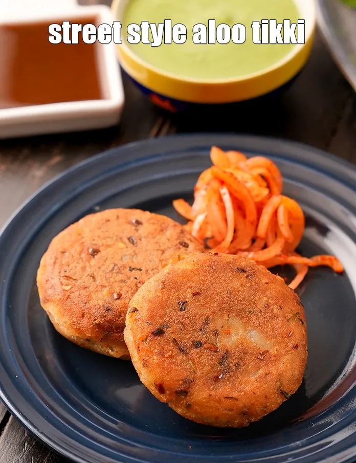 Step 45 – <p>Serve<strong> aloo tikki recipe | street style aloo tikki | crispy aloo tikki |</strong> immediately …