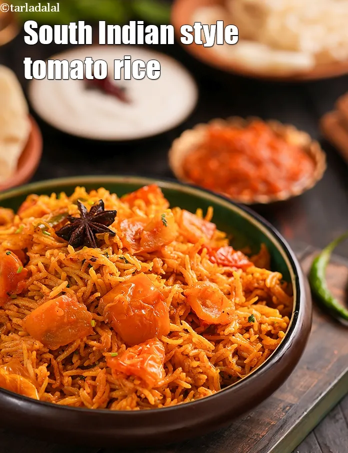 Step 33 – <p><span style="color:rgb(0,0,0);">Serve </span><strong>tomato rice recipe | South Indian style tomato rice | thakkali sadam | …