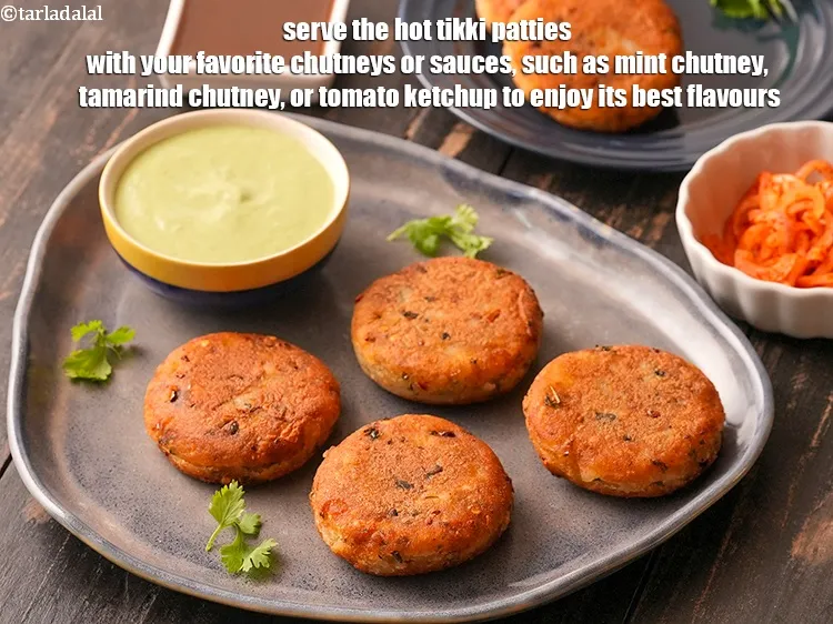Step 46 – <p>Serve the hot tikki patties with your favorite chutneys or sauces, such as mint chutney, …