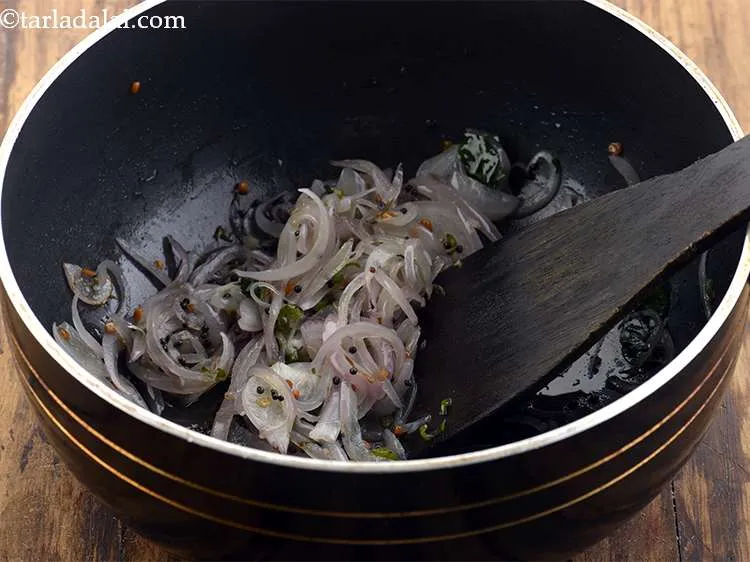 Step 25 – <p>Sauté on a medium flame for 2 to 3 minutes, while stirring occasionally.</p>