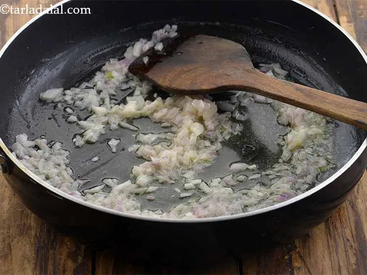 Step 35 – <p>Once the butter has melted, add the onions and sauté on a medium flame for …