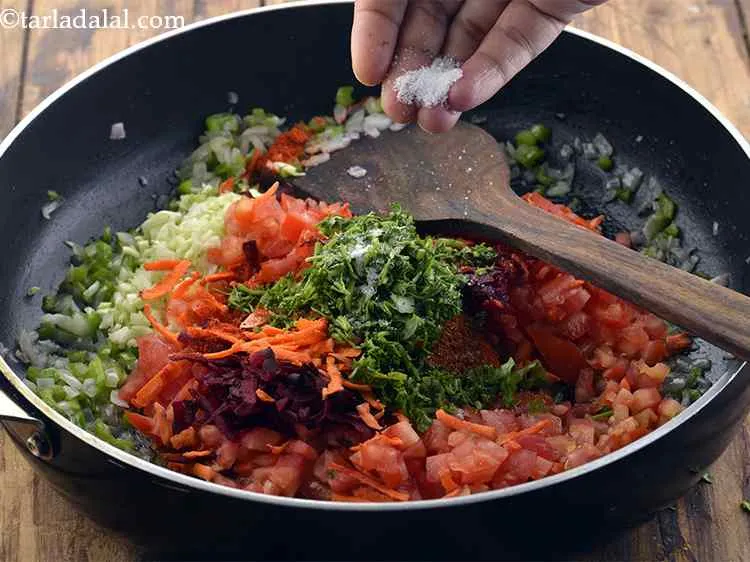 Step 43 – <p>Finally, add the coriander and salt.</p>