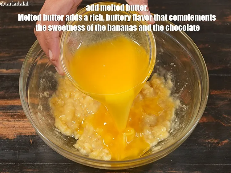 Step 6 – <p>Add ½ cup <a href="https://www.tarladalal.com/glossary-melted-butter-1941i">melted butter</a>. Melted butter adds a rich, buttery flavor that complements …
