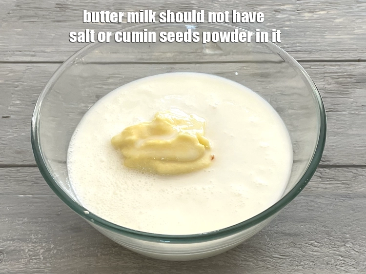 Step 13 – <p>The butter milk should not have salt or cumin seeds powder in it. This has …