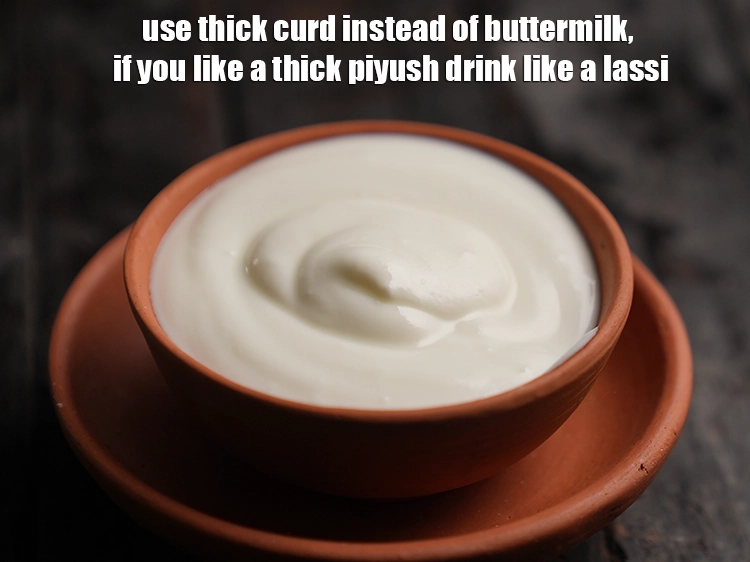 Step 14 – <p>Use thick curd instead of buttermilk, if you like a thick piyush drink like a …