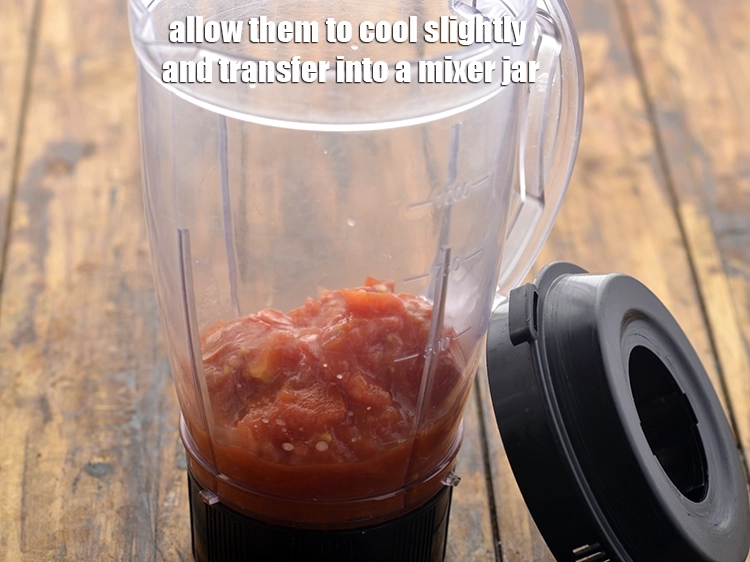 Step 17 – <p>Allow them to cool slightly and transfer into a mixer jar.</p>