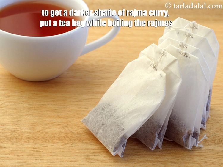 Step 4 – <p>To get a darker shade of rajma curry, put a tea bag while boiling the …