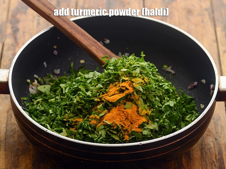 Step 19 – <p><span style="background-color:rgb(255,255,255);color:rgb(0,0,0);">Add the 1/2 tsp </span><a href="https://www.tarladalal.com/glossary-turmeric-powder-haldi-645i"><u>turmeric powder (haldi)</u></a><u>.</u></p>