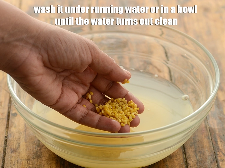 Step 14 – <p>Wash it under running water or in a bowl until the water turns out clean.</p>