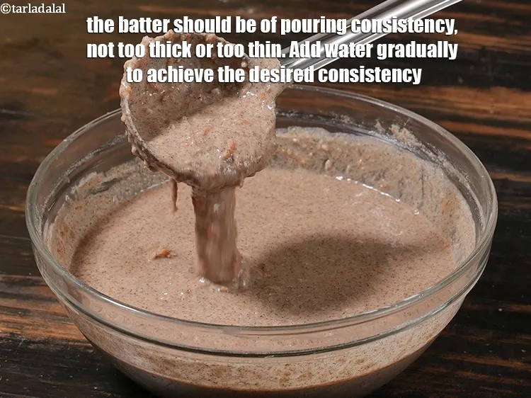 Step 19 – <p>The batter should be of pouring consistency, not too thick or too thin. Add water …