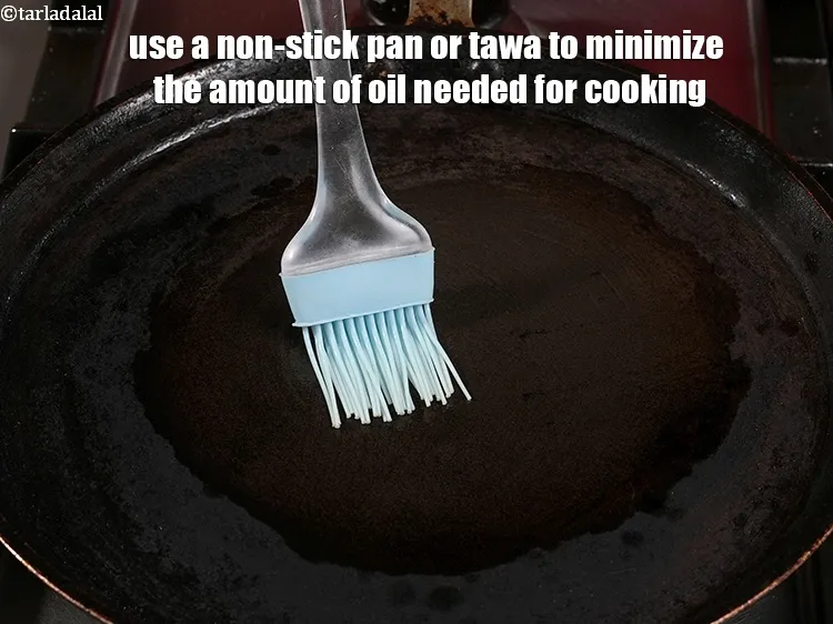 Step 21 – <p>Use a non-stick pan or tawa to minimize the amount of oil needed for cooking.</p>