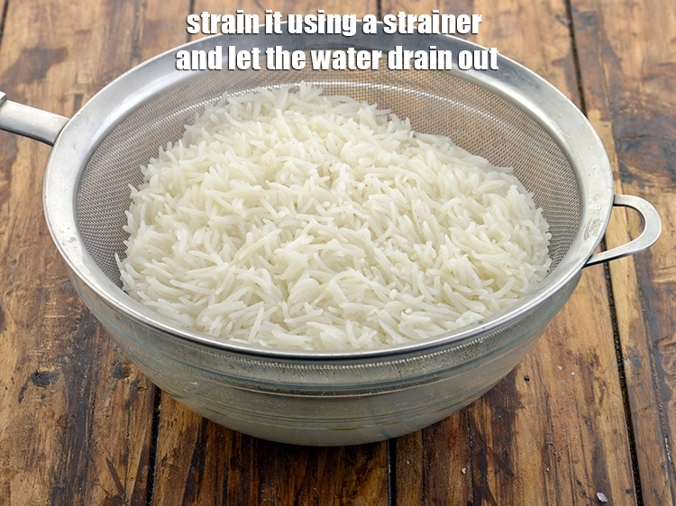 Step 9 – <p>Strain it using a strainer and let the water drain out. This will give you …