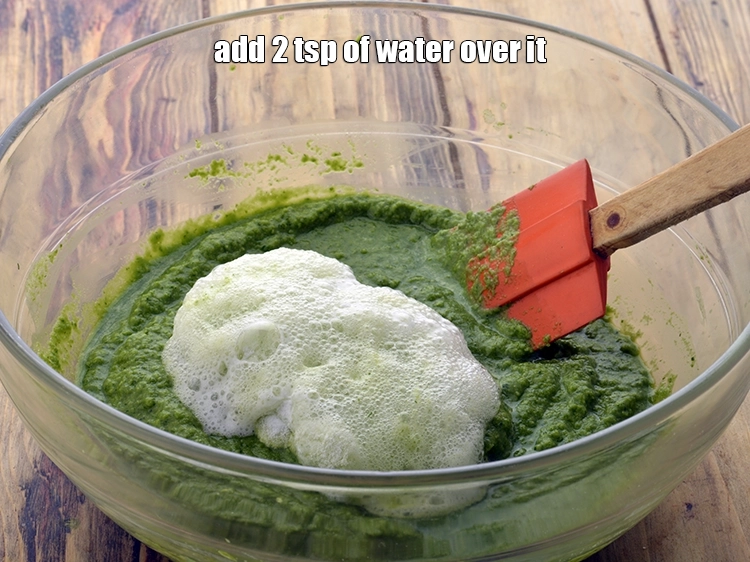 Step 24 – <p>Add the fruit salt just before steaming, else the dhokla might not turn fluffy.&nbsp;</p>