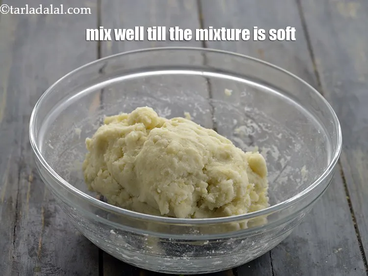 Step 27 – <p>Mix well till the mixture is soft, lump-free dough. Keep aside.</p>