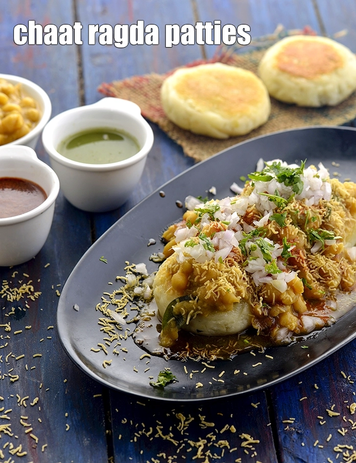 Step 54 – <p>Serve the <strong>ragda patties</strong> <strong>chaat</strong> immediately. If you have made the ragda and potato patties …