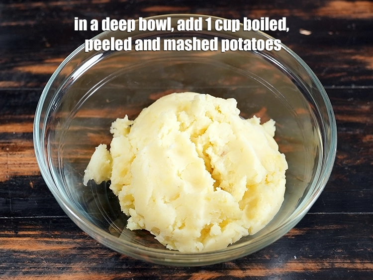 Step 26 – <p>To make <strong>aloo kurkure</strong>, in a deep bowl, add 1 cup&nbsp;<a href="https://www.tarladalal.com/glossary-boiled-and-mashed-potatoes-1831i">boiled , peeled and …