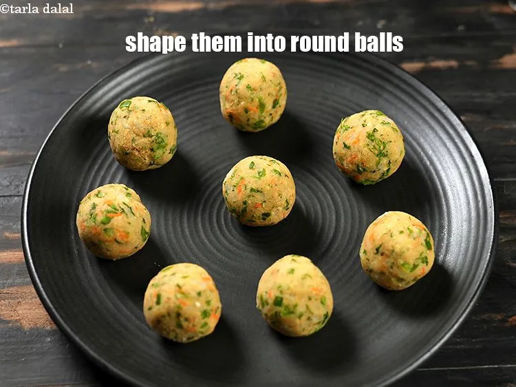 Step 37 – <p>Divide the mixture into 8 equal portions and shape them into round balls.</p>