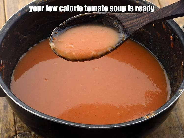 Step 16 – <p>Your <strong>low calorie tomato soup</strong> is ready!</p>