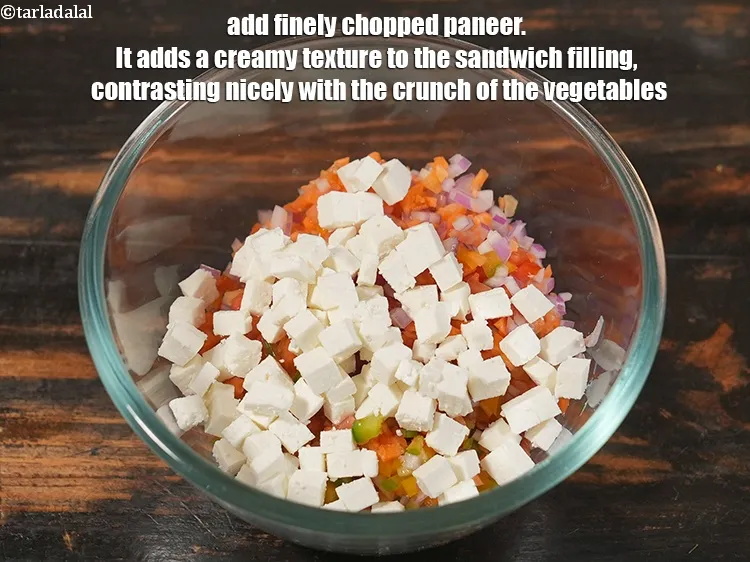 Step 12 – <p>Add ¼ cup finely <a href="https://www.tarladalal.com/glossary-chopped-paneer-995i">chopped paneer (cottage cheese)</a>. It adds a creamy texture to …
