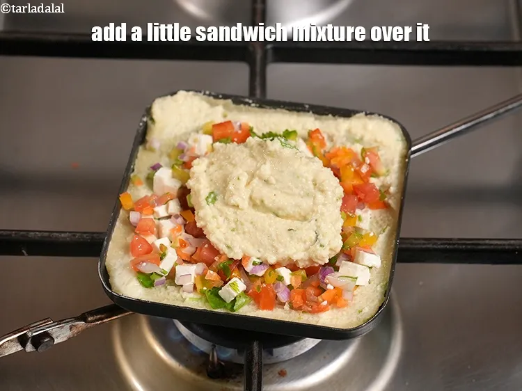Step 21 – <p>Add a little sandwich mixture over it.</p>