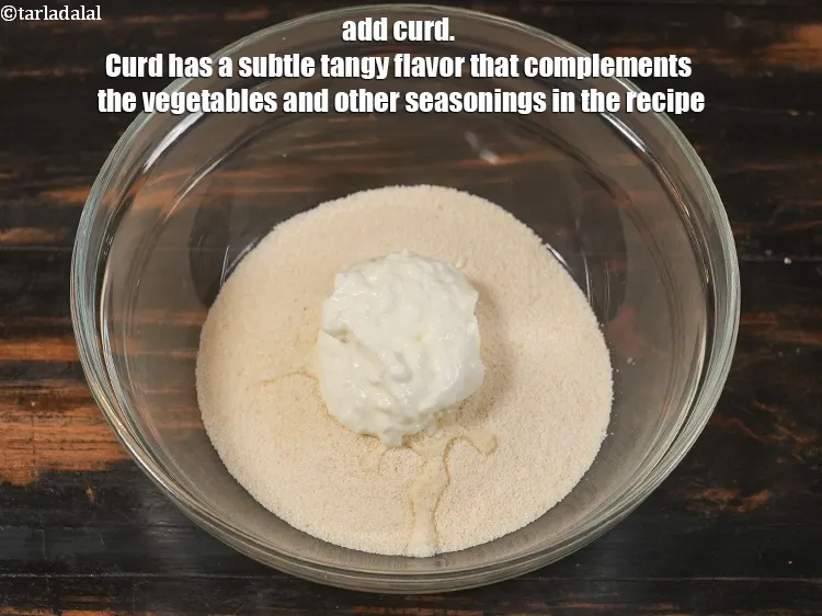Step 4 – <p>Add ½ cup <a href="https://www.tarladalal.com/glossary-curd-dahi-yogurt-yoghurt-383i">curd (dahi)</a>. Curd has a subtle tangy flavor that complements the …