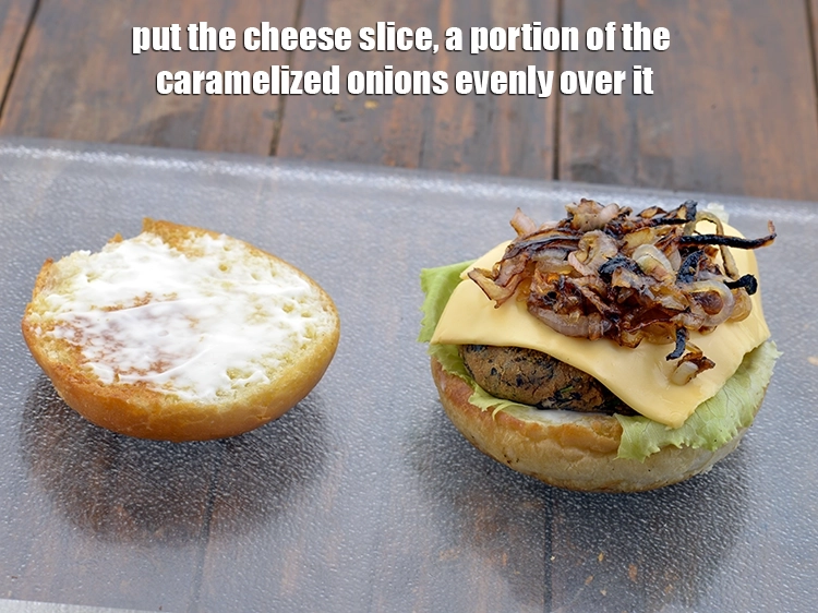 Step 13 – <p><span style="background-color:rgb(255,255,255);color:rgb(0,0,0);">Put the </span><a href="https://www.tarladalal.com/glossary-cheese-slices-765i"><u>cheese slices</u></a><span style="background-color:rgb(255,255,255);color:rgb(0,0,0);">, a portion of the caramelized onions evenly over …