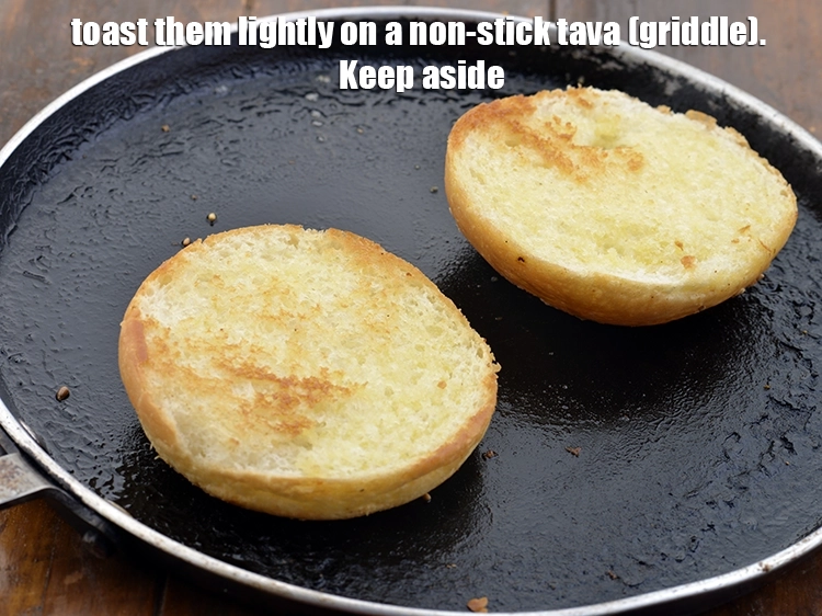 Step 10 – <p><span style="background-color:rgb(255,255,255);color:rgb(0,0,0);">Toast them lightly on a non-stick tava (griddle). Keep aside.</span></p>