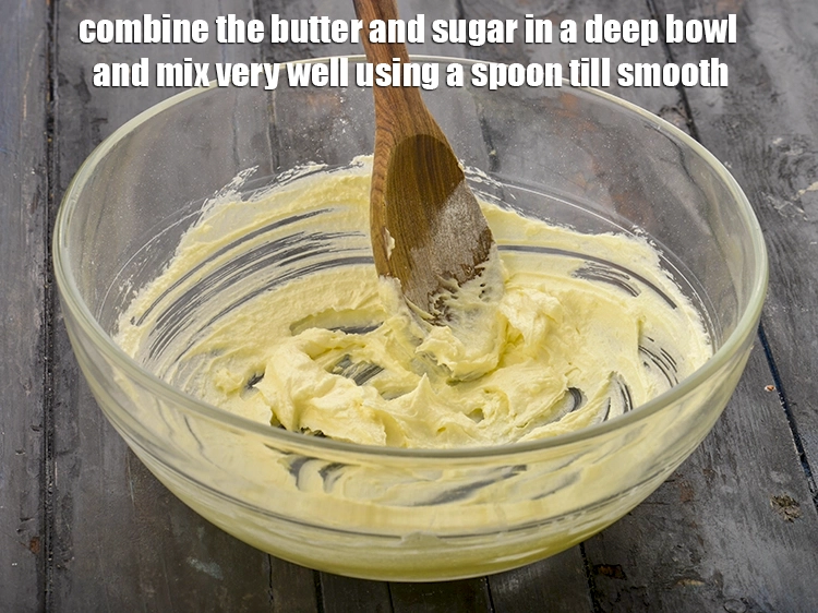 Step 1 – <p><span style="background-color:rgb(255,255,255);color:rgb(0,0,0);">Combine the </span><a href="https://www.tarladalal.com/glossary-butter-makhan-233i#ing_3124"><u>soft butter</u></a><span style="background-color:rgb(255,255,255);color:rgb(0,0,0);"> and </span><a href="https://www.tarladalal.com/glossary-powdered-sugar-280i"><u>powdered sugar</u></a><span style="background-color:rgb(255,255,255);color:rgb(0,0,0);"> in a deep …