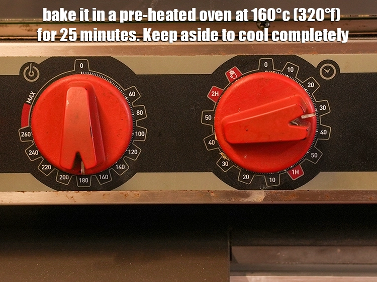 Step 5 – <p><span style="background-color:rgb(255,255,255);color:rgb(0,0,0);">Bake it in a pre-heated oven at 160°c (320°f) for 25 minutes. Keep aside …