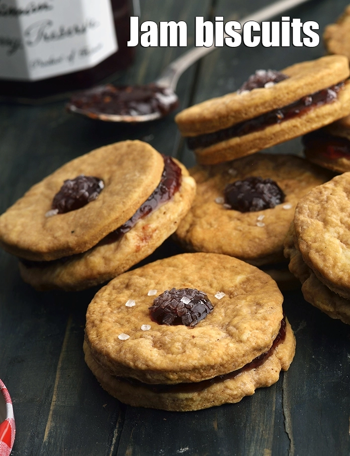 Step 13 – <p>Serve <strong>Jam Biscuits recipe | Eggless Jam Biscuits | Indian vegetarian Jam Filled Cookies.</strong></p>