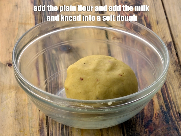 Step 4 – <p><span style="background-color:rgb(255,255,255);color:rgb(0,0,0);">Add the </span><a href="https://www.tarladalal.com/glossary-plain-flour-maida-188i"><u>plain flour (maida)</u></a><span style="background-color:rgb(255,255,255);color:rgb(0,0,0);"> and add the </span><a href="https://www.tarladalal.com/glossary-milk-doodh-full-cream-milk-514i"><u>milk</u></a><span style="background-color:rgb(255,255,255);color:rgb(0,0,0);"> and …
