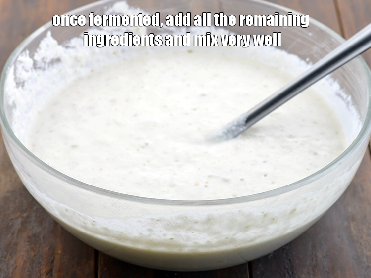 Step 4 – <p><span style="background-color:rgb(255,255,255);color:rgb(0,0,0);">Once fermented, add all the remaining ingredients and mix very well.</span></p>