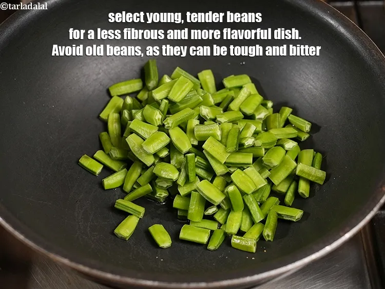Step 26 – <p>Select young, tender beans for a less fibrous and more flavorful dish. Avoid old beans, …