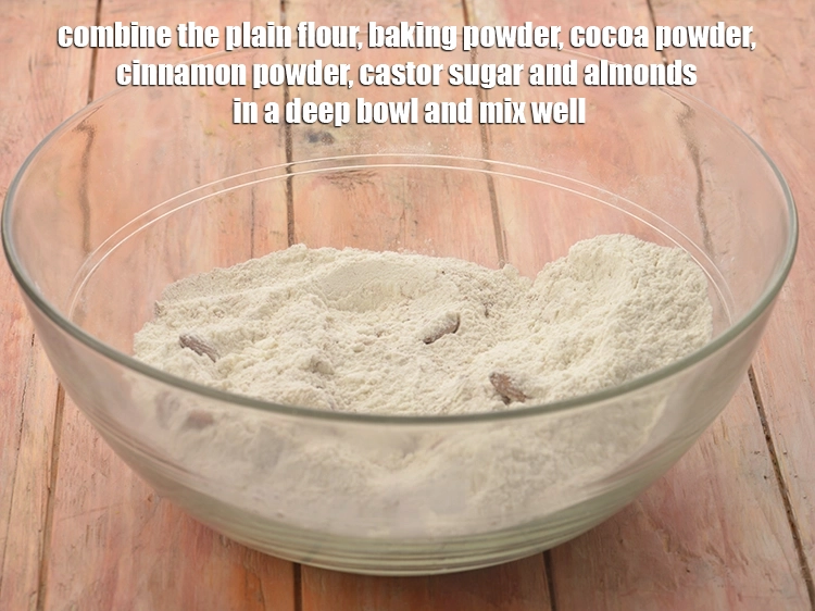 Step 1 – <p><span style="background-color:rgb(255,255,255);color:rgb(0,0,0);">Combine the </span><a href="https://www.tarladalal.com/glossary-plain-flour-maida-188i"><u>plain flour (maida)</u></a><span style="background-color:rgb(255,255,255);color:rgb(0,0,0);">, </span><a href="https://www.tarladalal.com/glossary-baking-powder-425i"><u>baking powder</u></a><span style="background-color:rgb(255,255,255);color:rgb(0,0,0);">, </span><a href="https://www.tarladalal.com/glossary-cocoa-powder-284i"><u>cocoa powder</u></a><span …