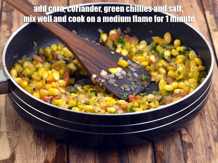 Step 8 – <p><span style="background-color:rgb(255,255,255);color:rgb(0,0,0);">Add the 3/4 cup </span><a href="https://www.tarladalal.com/glossary-sweet-corn-kernels-makai-ke-dane-156i#ing_2309"><u>boiled sweet corn kernels (makai ke dane)</u></a><span style="background-color:rgb(255,255,255);color:rgb(0,0,0);">, 1 …