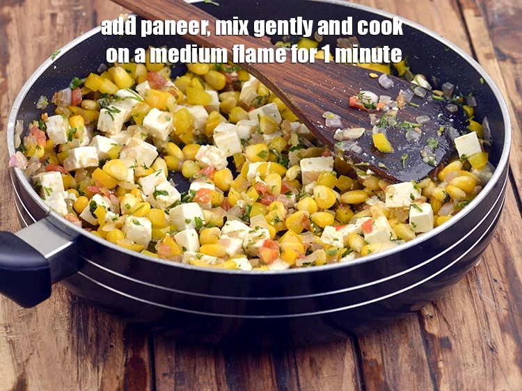 Step 9 – <p><span style="background-color:rgb(255,255,255);color:rgb(0,0,0);">Add the 1 cup </span><a href="https://www.tarladalal.com/glossary-paneer-cottage-cheese-chenna-985i#ing_3091"><u>chopped paneer (cottage cheese)</u></a><span style="background-color:rgb(255,255,255);color:rgb(0,0,0);">, mix gently and cook …