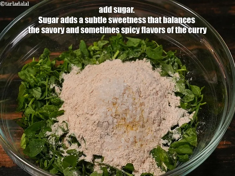 Step 14 – <p>Add 1 tsp <a href="https://www.tarladalal.com/glossary-sugar-chini-shakkar-278i">sugar</a>. Sugar adds a subtle sweetness that balances the savory and …