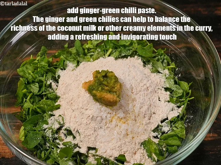 Step 15 – <p>Add 1 tsp <a href="https://www.tarladalal.com/glossary-ginger-green-chilli-paste-adrak-mirch-ki-paste-adrak-mirchi-paste-139i">ginger-green chilli paste</a>. The ginger and green chilies can help to …
