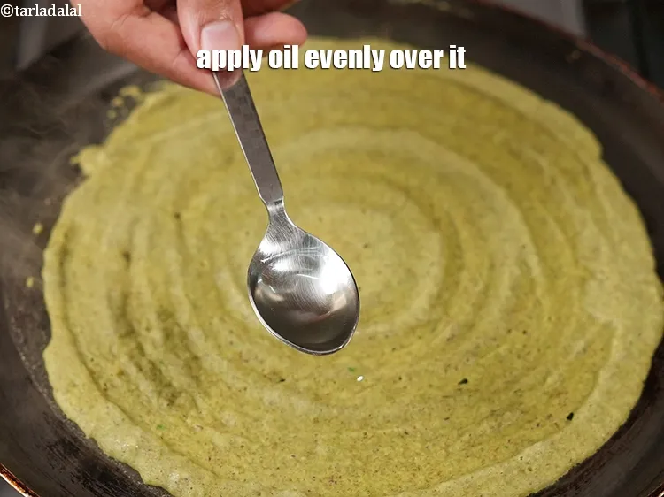 Step 19 – <p>Apply ½ tsp oil evenly over it.</p>